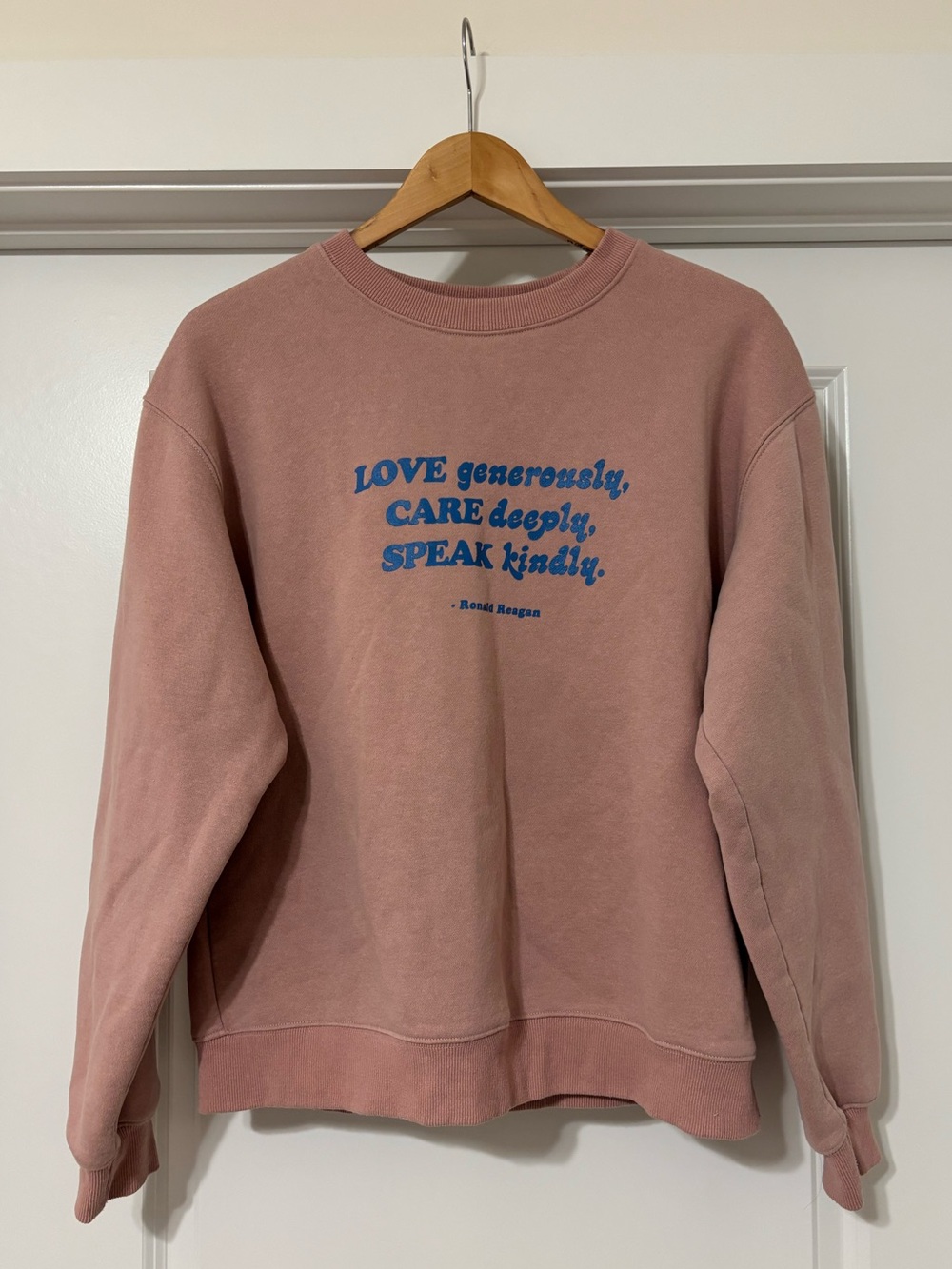 Soul Honey Dusty Rose Pink Graphic Crewneck Sweatshirt Size L